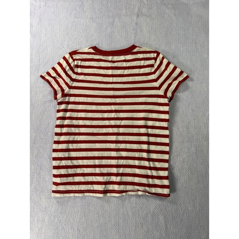 Madewell Womens Red White Striped Short Sleeve Cotton T-Shirt K2258‎ HO18 Small - Picture 3 of 7